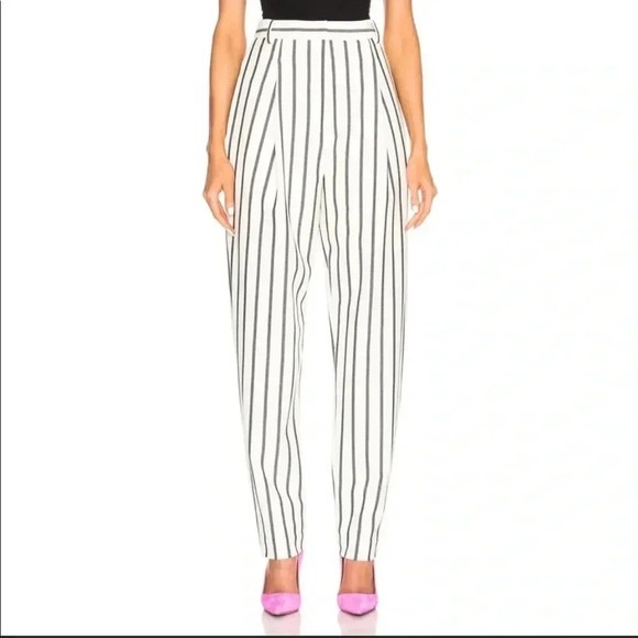 Tibi Lucci Striped Pleated Pants size 4 - Picture 3 of 12